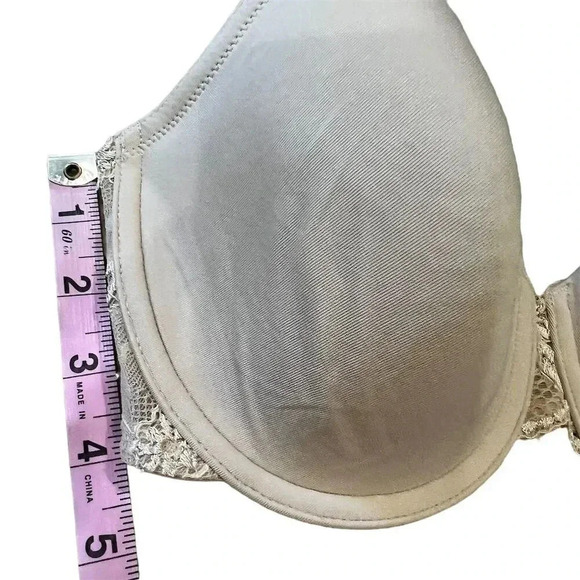 Wacoal Women's Lace T-Shirt Bra Beige Size 32DDD Seamless Padded - Picture 5 of 7